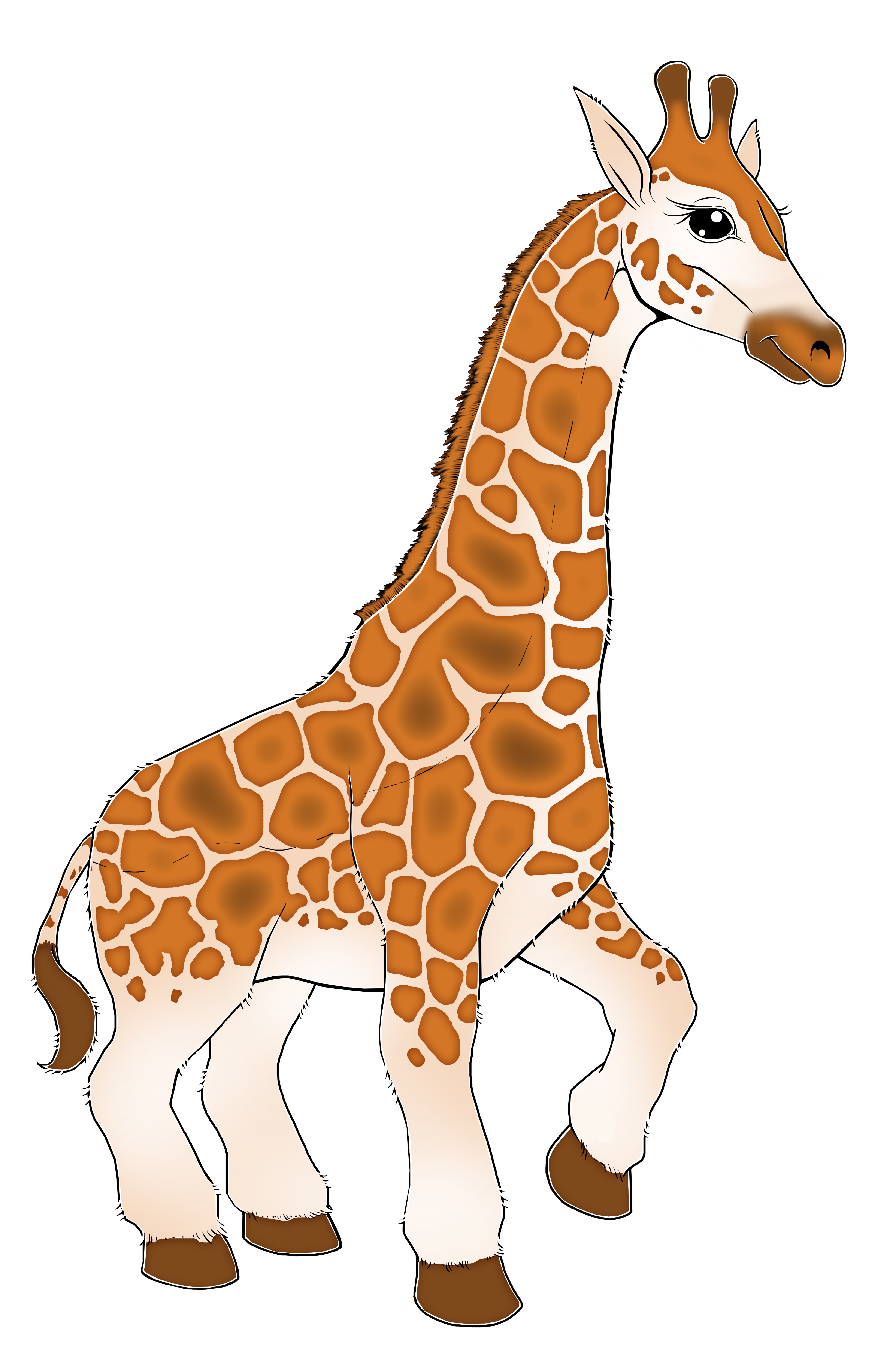 Illustration: Cartoon Giraff (digital)