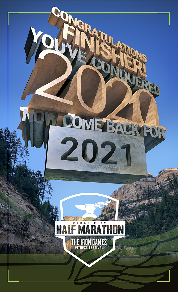 Poster: Half Marathon Finishline , for Cedar City 